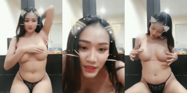 คลิปโป้ไทย น้องแอมโชว์หีโหนก อวดเต้านมสวยโชว์หัวนมน่าดูดยั่วหนุ่มหื่นคาไลฟ์