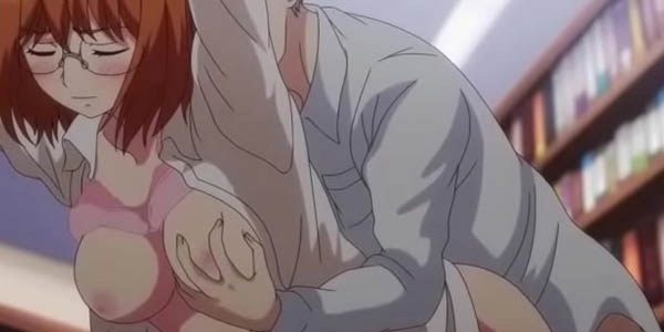 หนังโป็การตูน น้องแว่นโดนจับเสียบหี เอากันคาห้องสมุดกระแทกแรงจนน้ำแตก